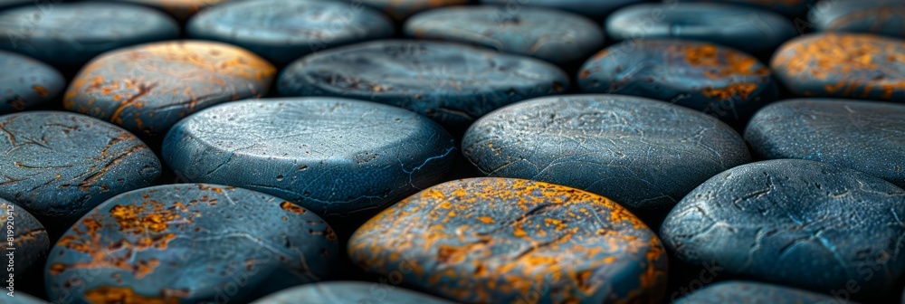 Aufkleber detailed view of multiple rocks clustered together