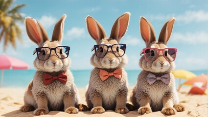 Rabbits in sunglasses generative AI 