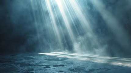 Beams of light in a foggy room, representing modern light beams close up, ambiance, vibrant, Blend mode, dark room backdrop, 4k