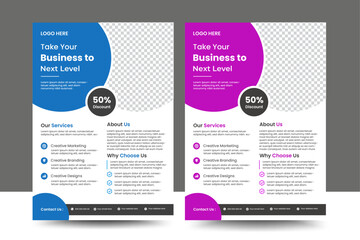 Corporate creative colorful business flyer template design set, abstract business flyer, vector template design or business poster template design Business Flyer Corporate Flyer Template,