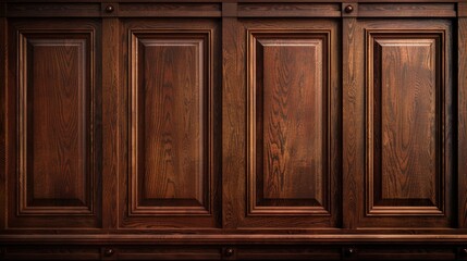 A wooden wall with four panels. The wall is made of wood and has a natural, rustic feel