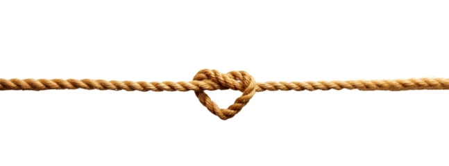 Detailed view of a rope on a white background, showing texture and intricacy
