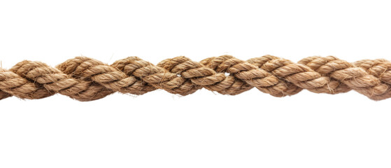 Detailed view of a rope against a clean white backdrop