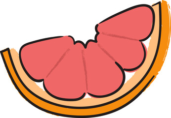 Orange slice illustration vector