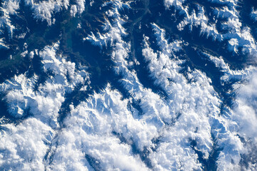 Cloudscape over Austria. Digital enhancement of an image by NASA
