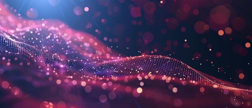 Data technology background. Abstract background. Connecting dots and lines on dark background