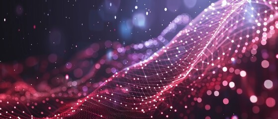 Data technology background. Abstract background. Connecting dots and lines on dark background