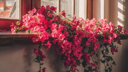 Floral Elegance on Bright Window Sill