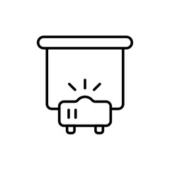 Projector outline icons, minimalist vector illustration ,simple transparent graphic element .Isolated on white background