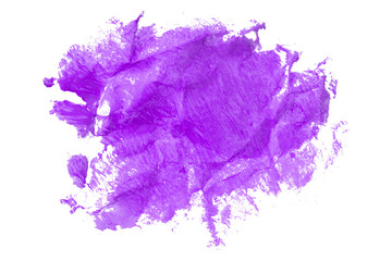 Shiny purple brush watercolor painting isolated on transparent background. watercolor png