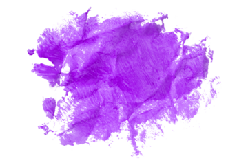 Shiny purple brush watercolor painting isolated on transparent background. watercolor png