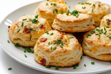 Bacon Cheddar Biscuits with Fragrant Chives