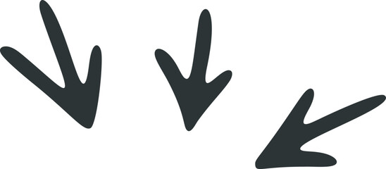 Arrow doodle element vector