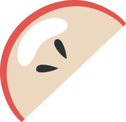 Apple slice illustration vector