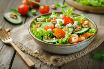 Salad plate, Healthy food, Fresh greens, Salad photography, Healthy diet