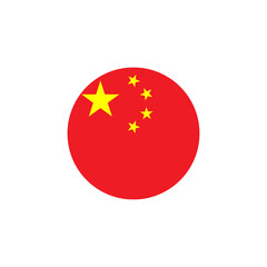 Round China flag emblem vector 