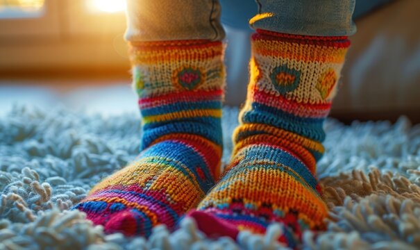 Child wearing different colored socks and white sneakers in an outdoor setting. Highlighting Odd Socks Day, Anti-Bullying Week, and Down syndrome awareness