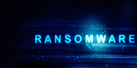 2d illustration ransomware computer virus