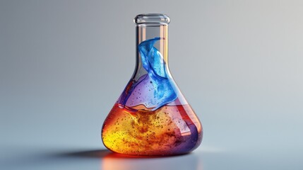 chemical conical flask wallpaper with vivid colors
