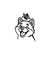 Akita SVG design , prefect cute file, cartoon dog vector file