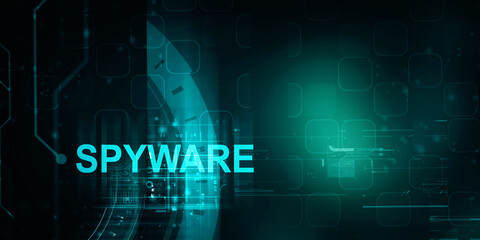 
2d illustration Spyware computer virus
