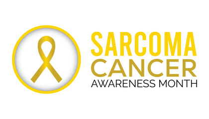 Sarcoma cancer awareness month observed every year in July. Template for background, banner, card, poster with text inscription.