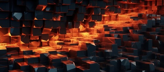 Obraz premium futuristic abstract wall 3D Render