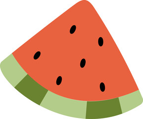 Watermelon slice illustration vector
