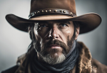 Fototapeta premium portrait of a wild west gunslinger