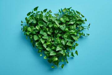 Green heart shaped leaves