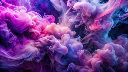 Swirling Symphony of Colorful Smoke. Generative AI