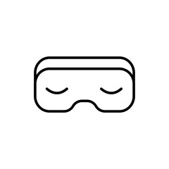 Sleep blinker outline icons, minimalist vector illustration ,simple transparent graphic element .Isolated on white background