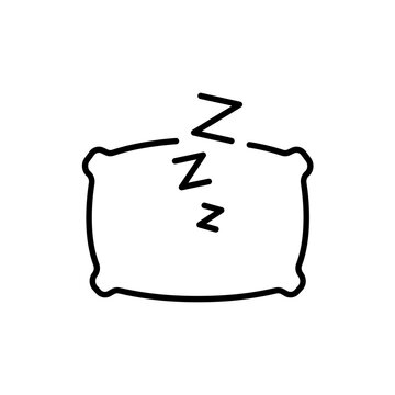 recommend clip art: Sleep pillow outline icons, minimalist vector illustration ,simple transparent graphic element .Isolated on white background