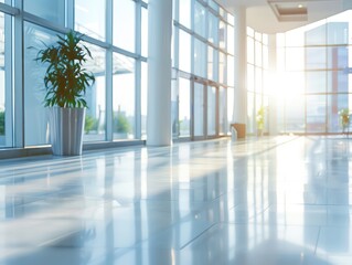 modern office interior building in light colors and bright background
