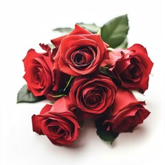 red roses bouquet, colorful and realistic