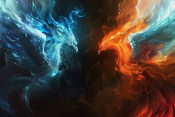 Many colors between two flames