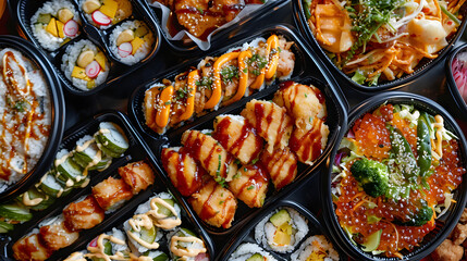 Close-up of gourmet dishes displayed on a food delivery app, highlighting appetizing presentation...
