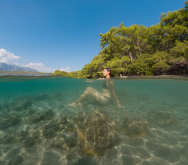 Sea summer landscape. Travel and Holiday concept.