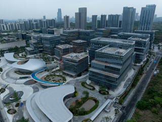 Aerial view of landscape in Chengdu city, China
