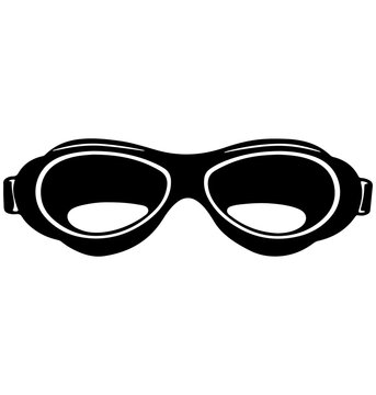 recommend clip art: swimming goggles silhouette, swimming goggles icon vector illustration