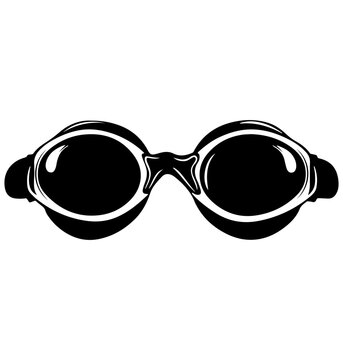 recommend clip art: swimming goggles silhouette, swimming goggles icon vector illustration