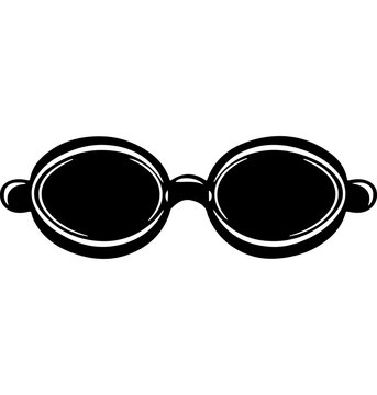 recommend clip art: swimming goggles silhouette, swimming goggles icon vector illustration