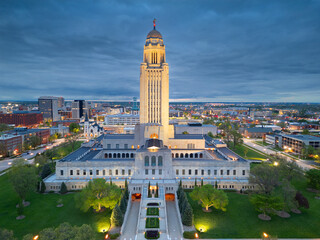 Lincoln, Nebraska, USA at the Capitol Building