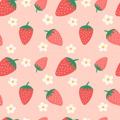 summer fruits seamless pattern 