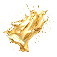 gold color abstract on isolated withe