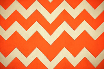 Seamless orange and white zigzag line texture forming a captivating abstract background, with a hypnotic interplay of light and shadow.