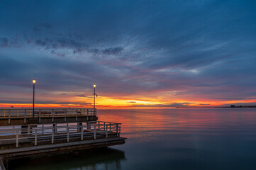 Gdańsk Brzeźno wschód słońca