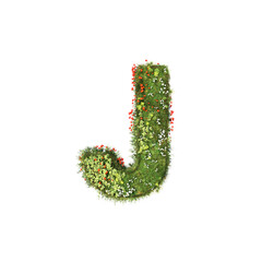 3d Rendering of Plant Alphabet - Letter J
