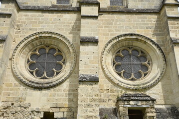 Oculus de l'abbaye Saint-Jean-des-Vignes à Soissons. France
