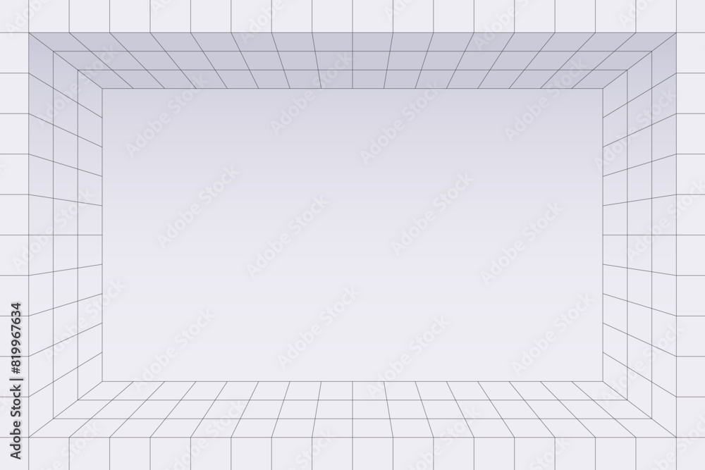 Poster simple black grid lines are isolated on a white background. abstract stage background with editable 